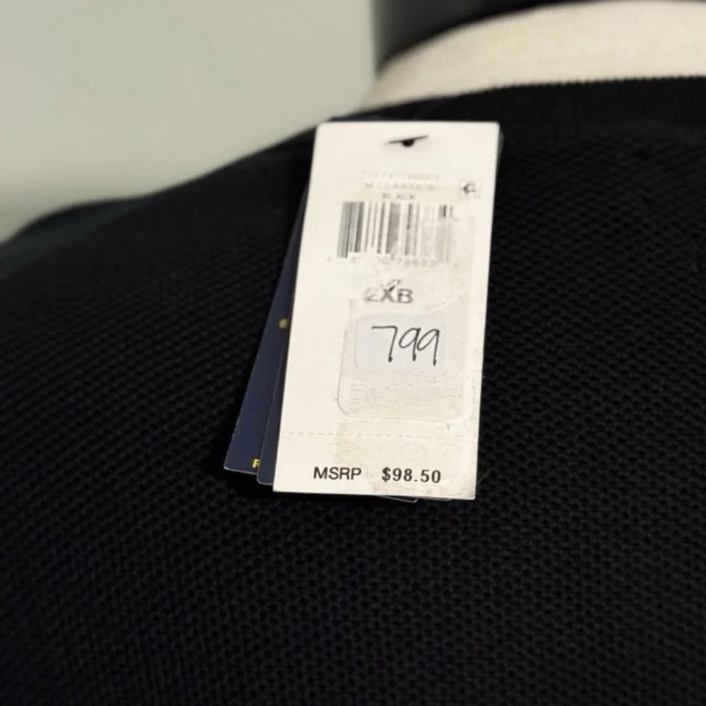 Polo Ralph Lauren Mens Black Pima Cotton V-Neck Sweater Vest 2XB Big &‎ Tall NEW